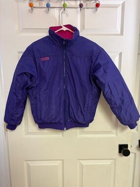Reversible Vintage 90s gorpcore Columbia ladies M purple & pink down ski Jacket